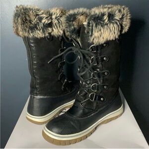 Steve Madden | Women's Size 7 Black Faux Fur-Lined Nathalie Winter Boots